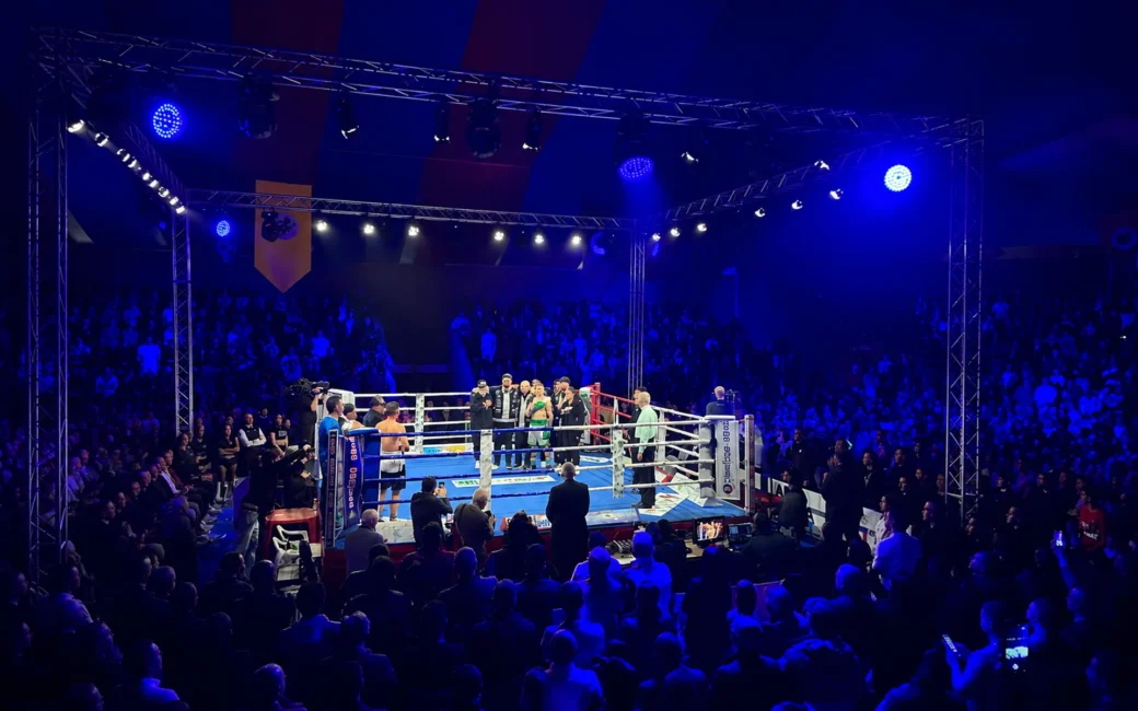 michael magnesi impegnato in un match